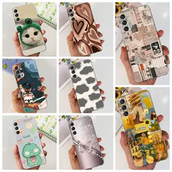 For Samsung Galaxy A14 Case A14 5G Soft TPU Transparent Slim Luxury Phone Cover For Samsung A14 4G A 14 5G Stylish Coque Fundas