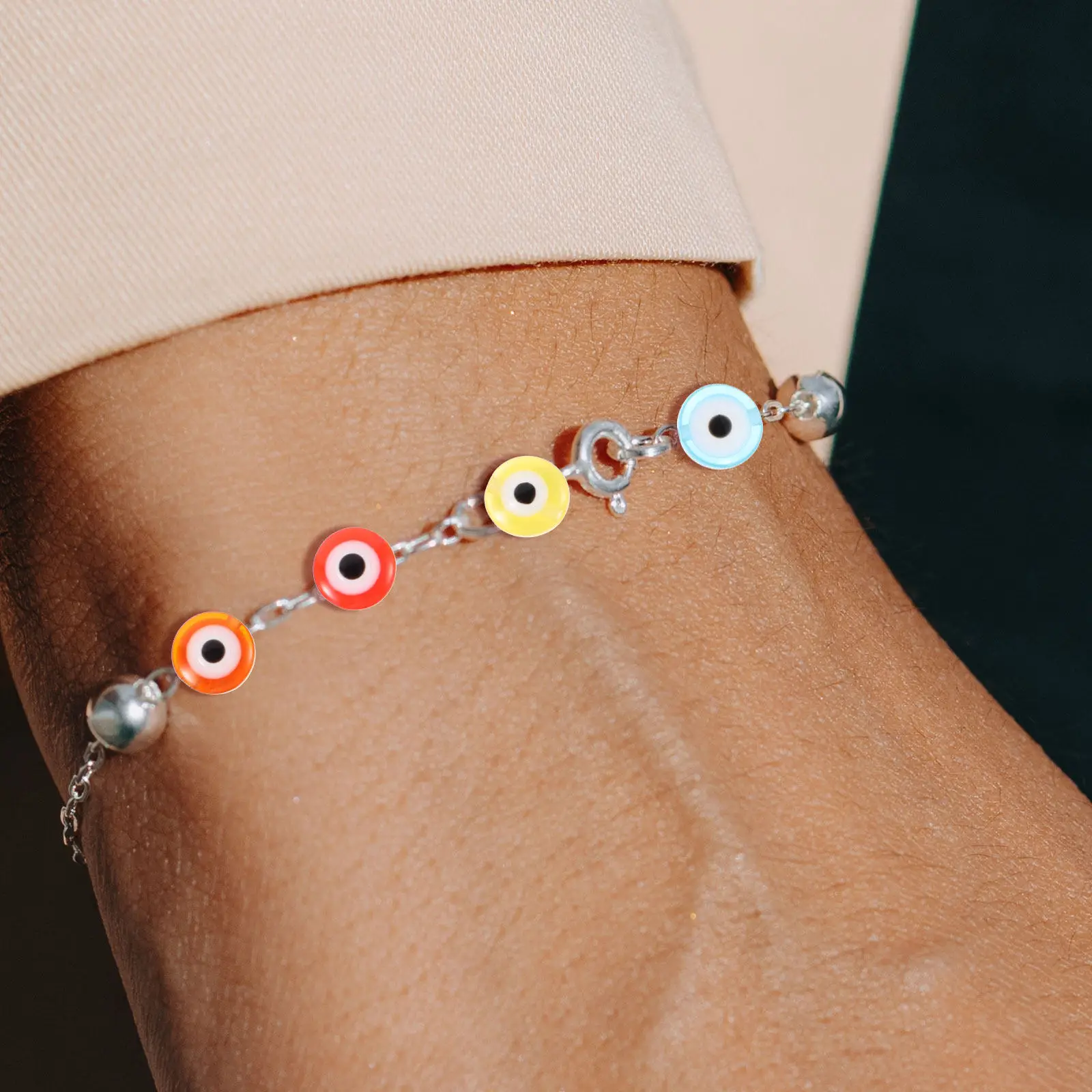 

200 шт. цветных бусин-глазок из смолы для рукоделия, браслетов, ожерелий, изготовления украшений, рассыпные бусины-шармы