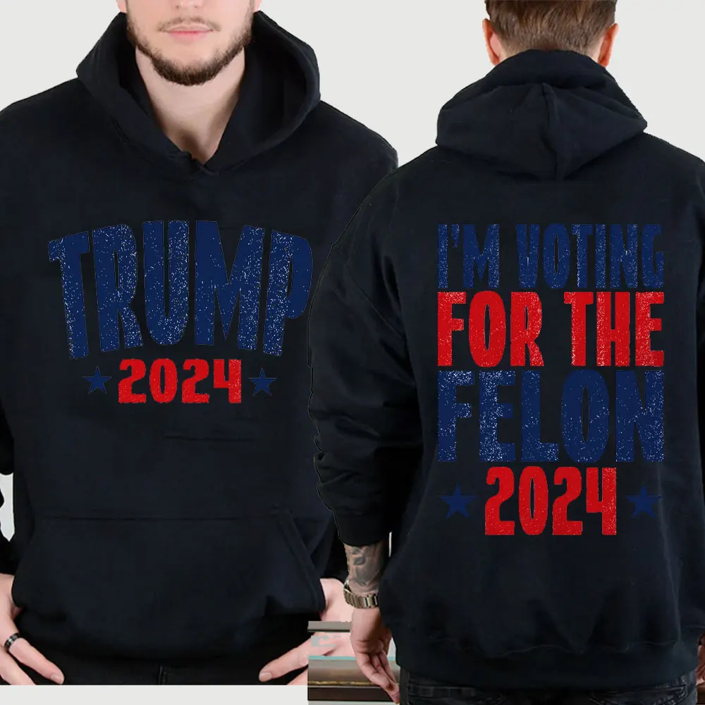 Trump 2024 New in Hoodies & Sweatshirts Christmas Trump Sweatshirt Supporter Republican Trendy Funny Election Streetwear Women