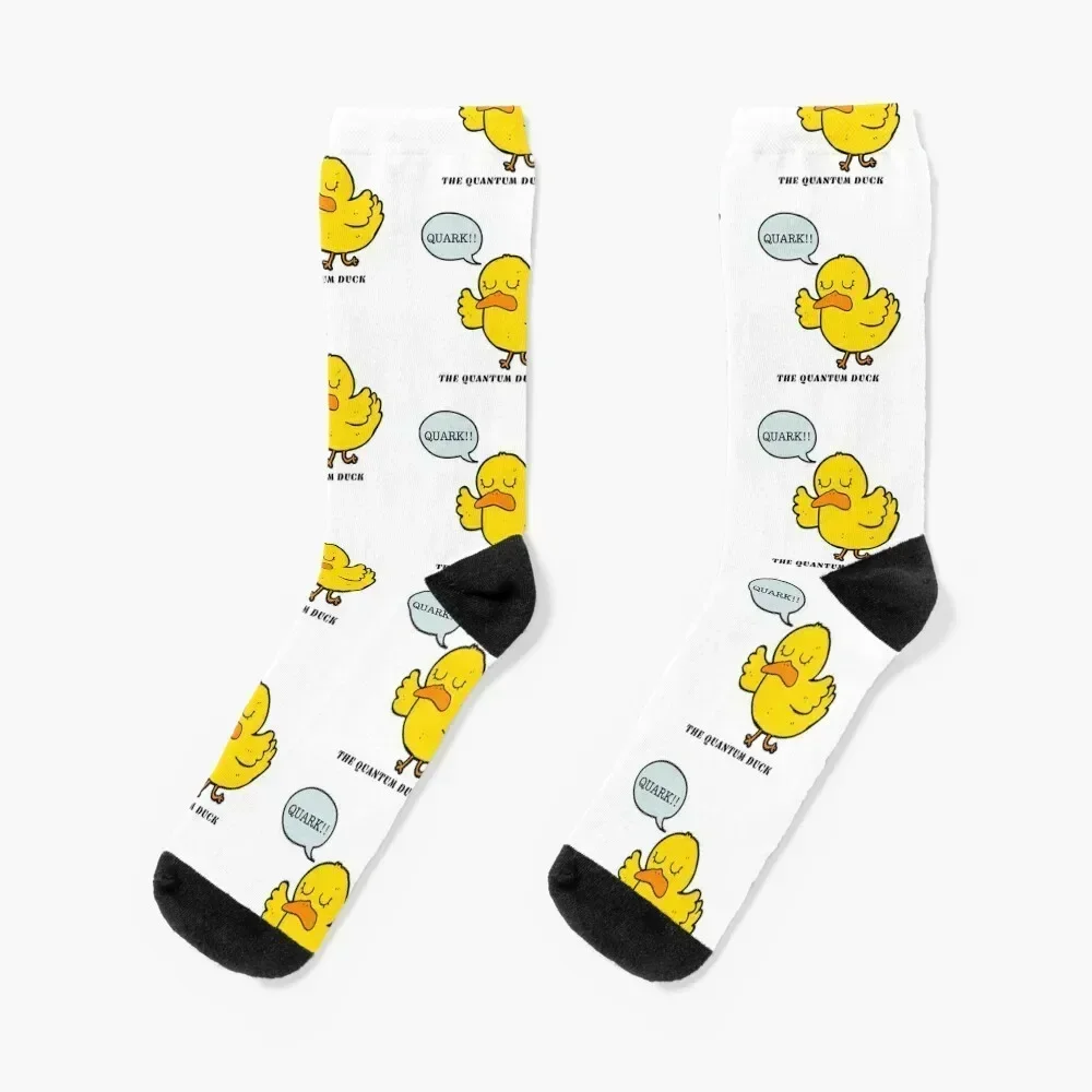 Quark, The Quantum Duck Socks cartoon moving stockings hiphop Soccer Socks Female Men's
