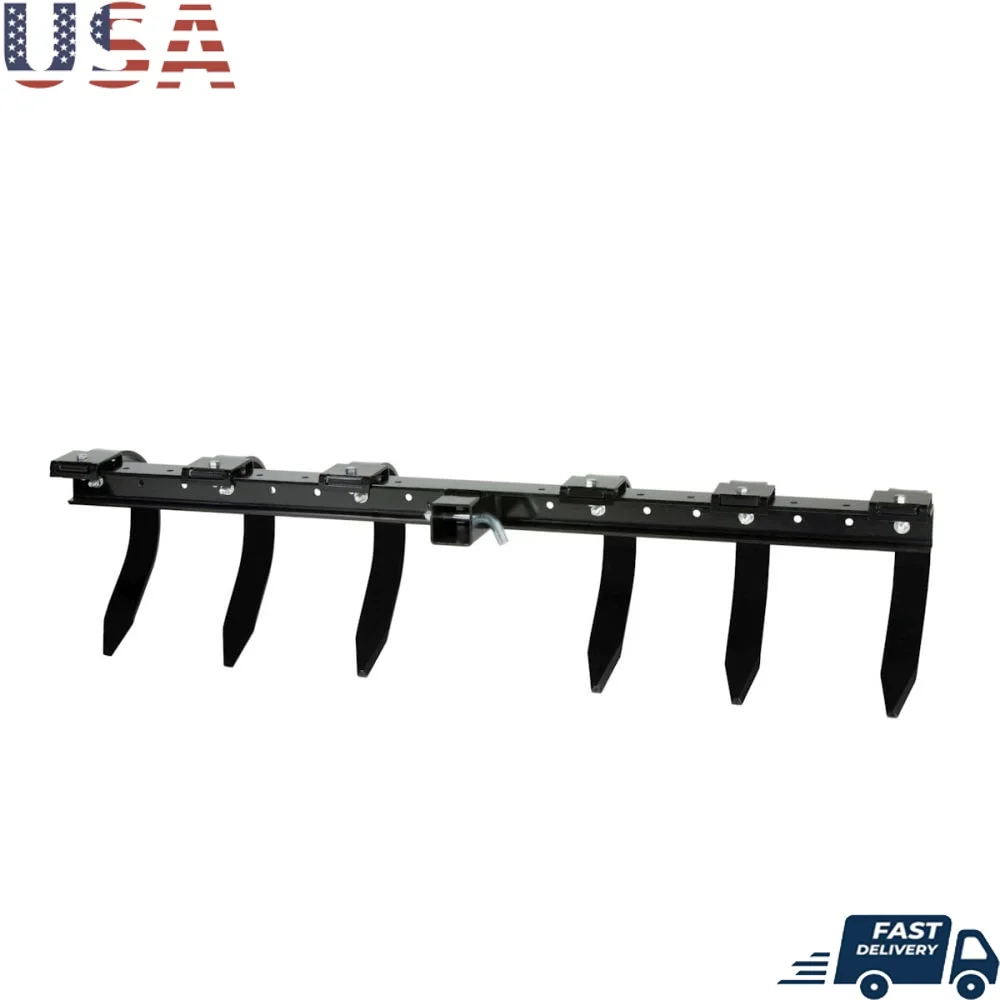 

ATV UTV Cultivator 49 Inch Heavy Duty Tines Adjustable Receiver Mount Durable Farming Gardening Tool
