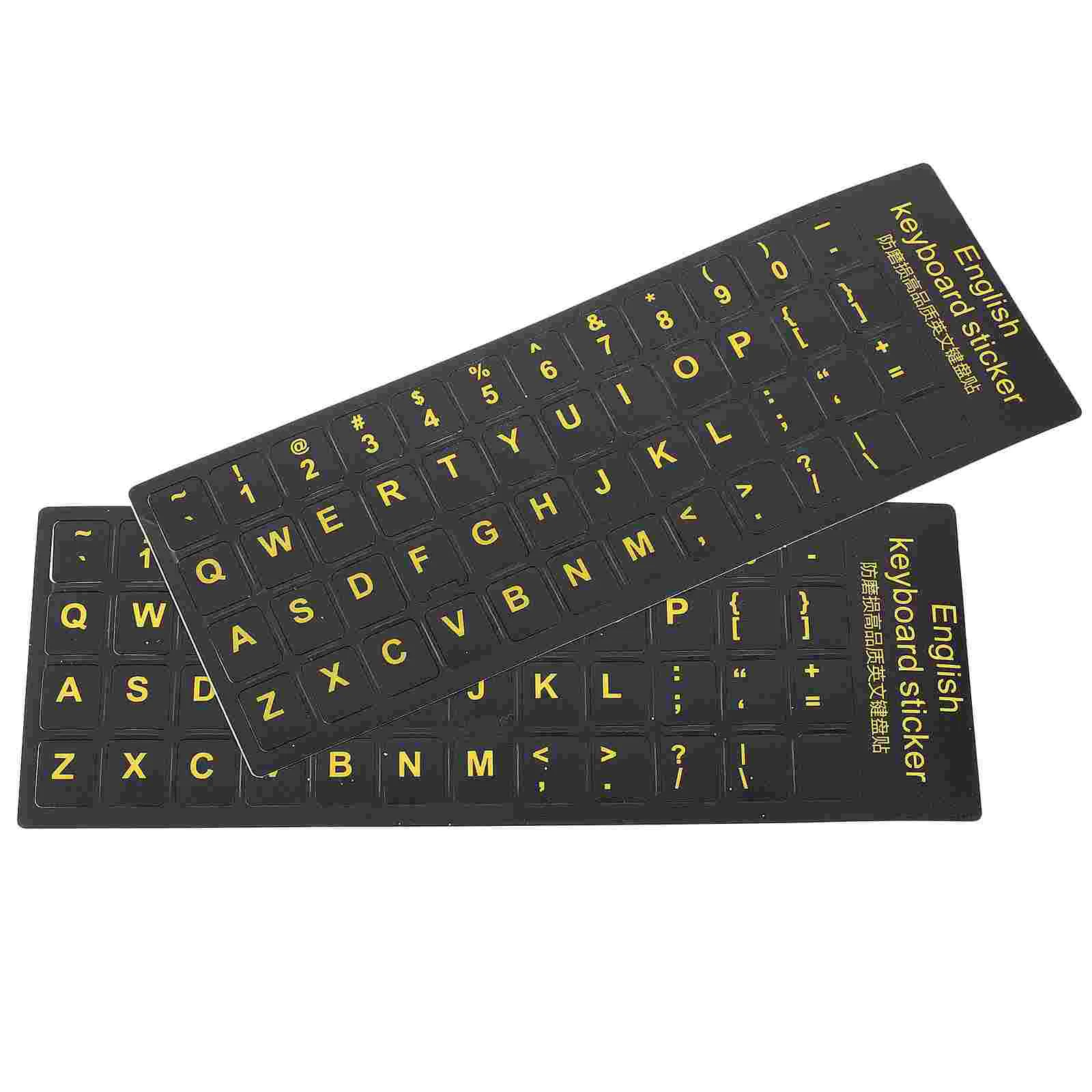 

2 Sheets Computer Keyboard Stickers Keycaps Keyboards Letters Replacement English American Style