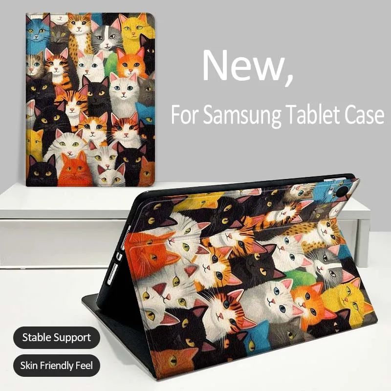 

Cat Cartoon Anime Cool Tablet Case For Samsung Galaxy Tab A A7 A8 A9 A11 S6 S11 Lite Plus 10.1 10.4 10.5 Inch