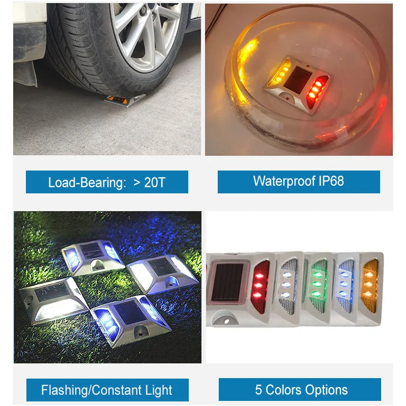 المكتبة الذكية الألومنيوم Led الشمسية القط العين وامض الرصيف ماركر حوض الضوء عاكس الطريق مسمار السعر الطريق سبايك #2