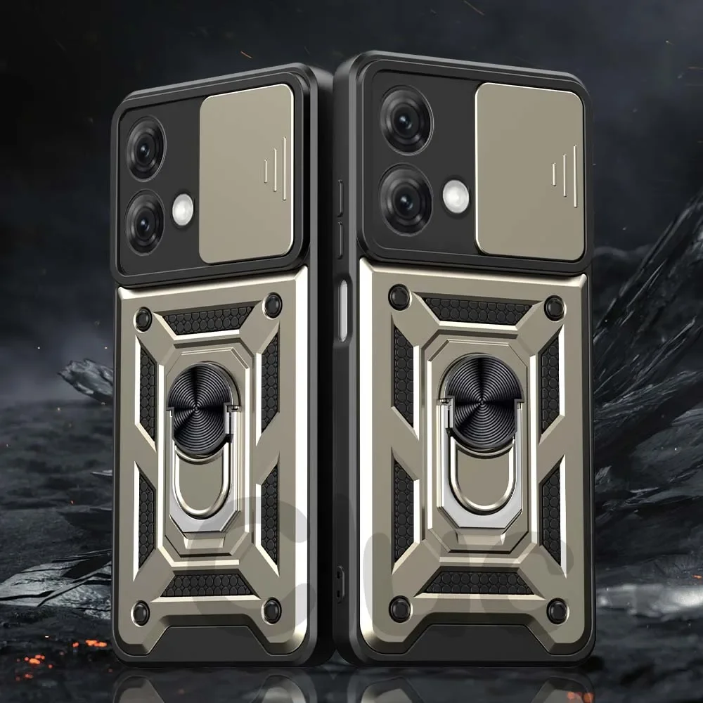 For Motorola Mote G84 G54 G34 G14 G53 G62 G42 G10 G20 G30 E22i E20 E30 E40 Case Slide Camera Shockproof Armor Protect Cover