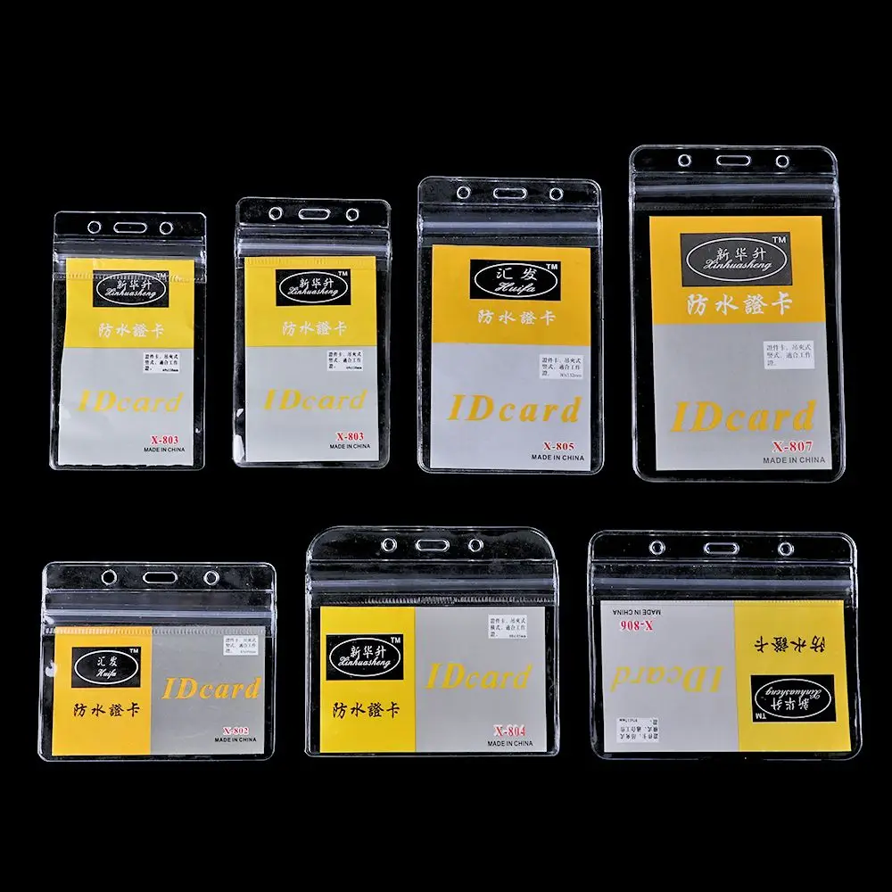

10 pcs/lot Transparent Exhibition Stationery Supply PVC Card Badg Holders Badge Holder Plastic ID Card