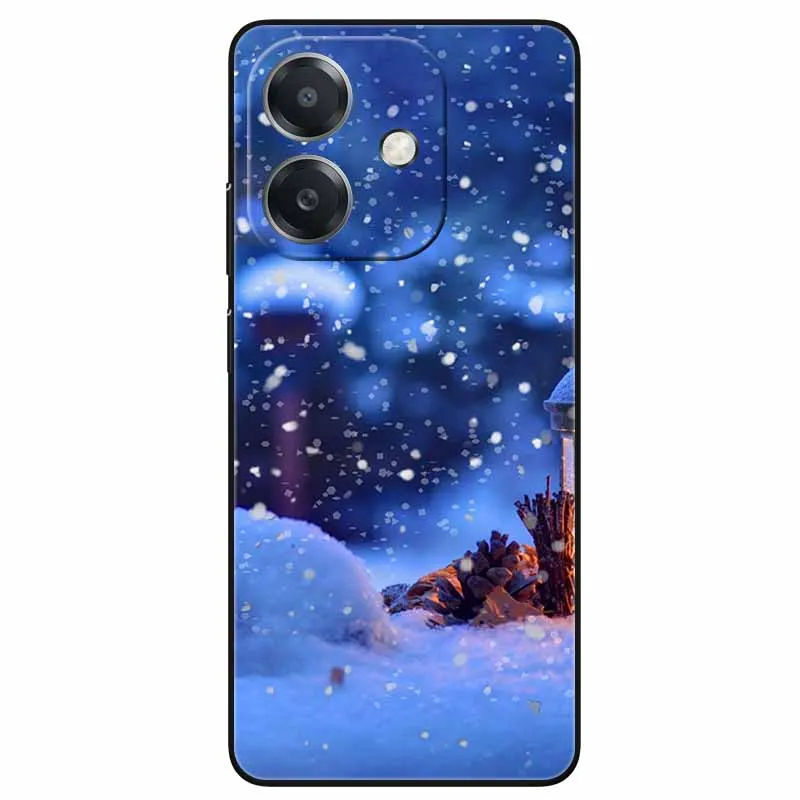 Christmas Phone Cases for OPPO A3 A3x Case Silicon TPU Soft Bumper On for OPPO A3x 4G 5G Protection Cover OPPOA3X OPPOA3 A 3 3X