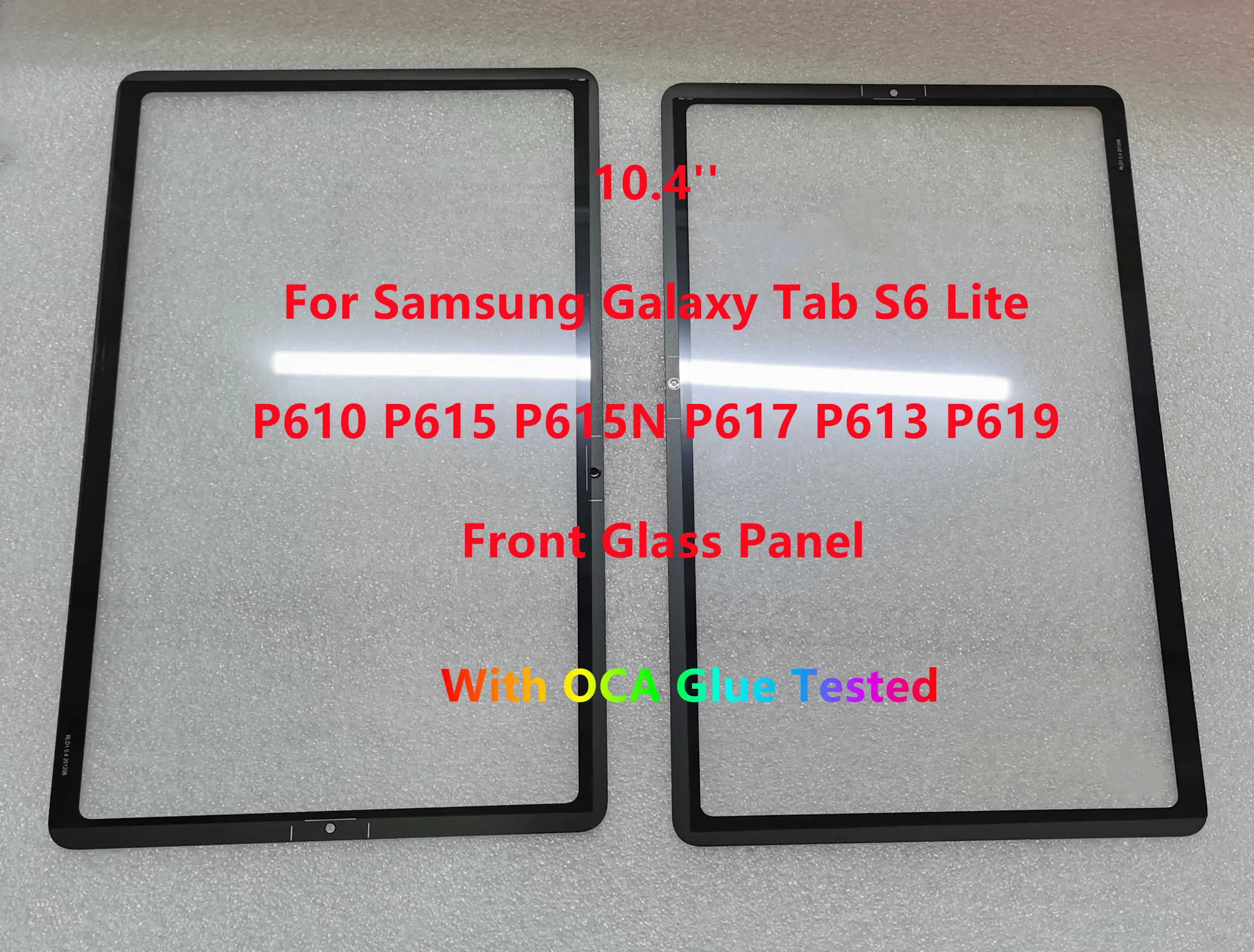 New 10.4'' Inch For Samsung Galaxy Tab S6 Lite P610 P615N P617 P613 P619 P615 Touch Screen Front Glass Panel Lens With OCA Glue