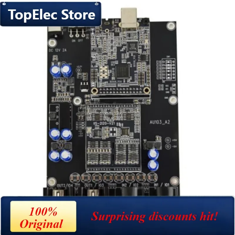 TopElec USB_BAL_22A Sound Card, Capture Card XMOS 2 Channel Recording Playback Indicator Measurement ES9018 ES9822
