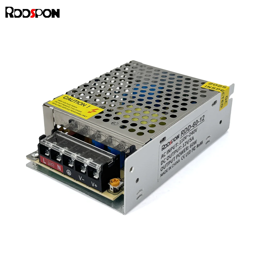 12V 5A Power Supply Adapter 60W 100W 250W Power Supply Transformer Switch AC 110V 220V To DC 12V for LED Strip Converter Adapter
