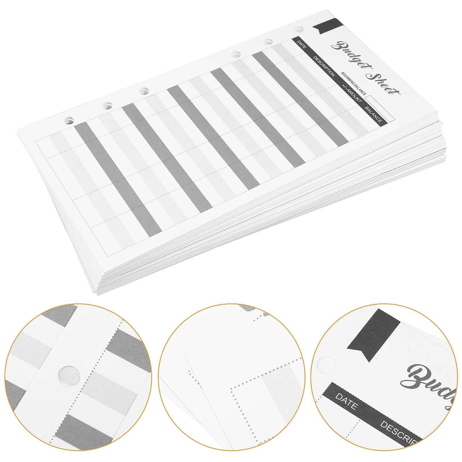 

60Pcs Budget Cards Practical Household Budget Sheets Portable Cash Planner Inserts Expense Tracker Planner Inserts