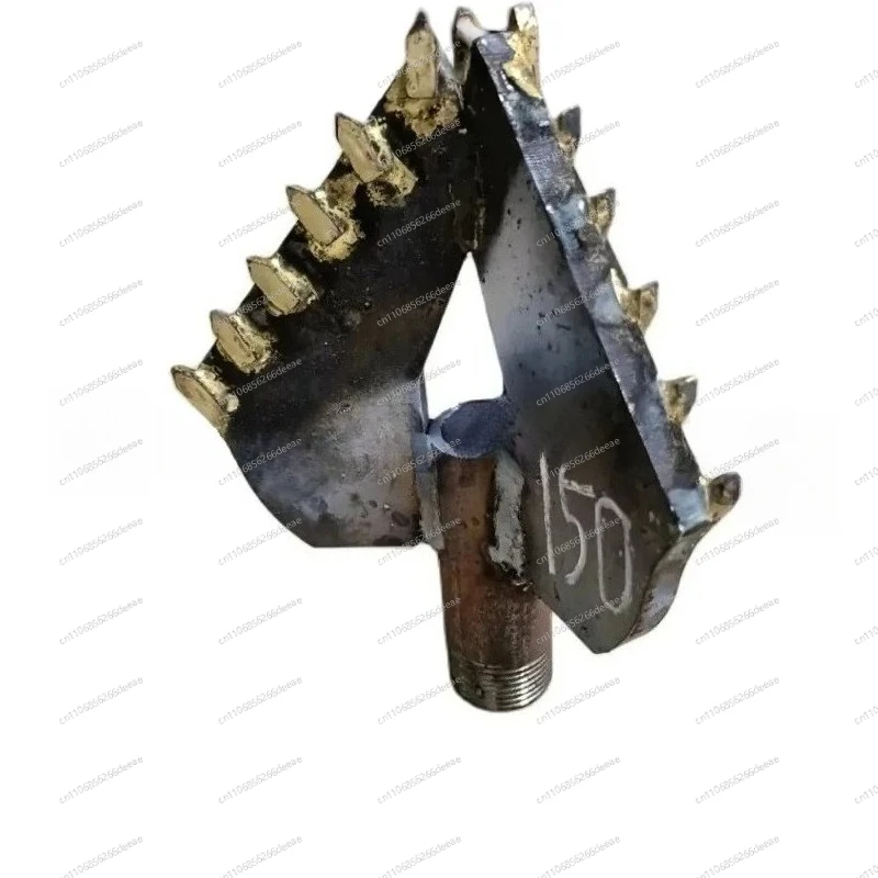 Three-Wing Spiral Alloy Drill Bit for Water Well Drilling Rig Fits 1 Inch Drill Rod for Soil Sand Layer