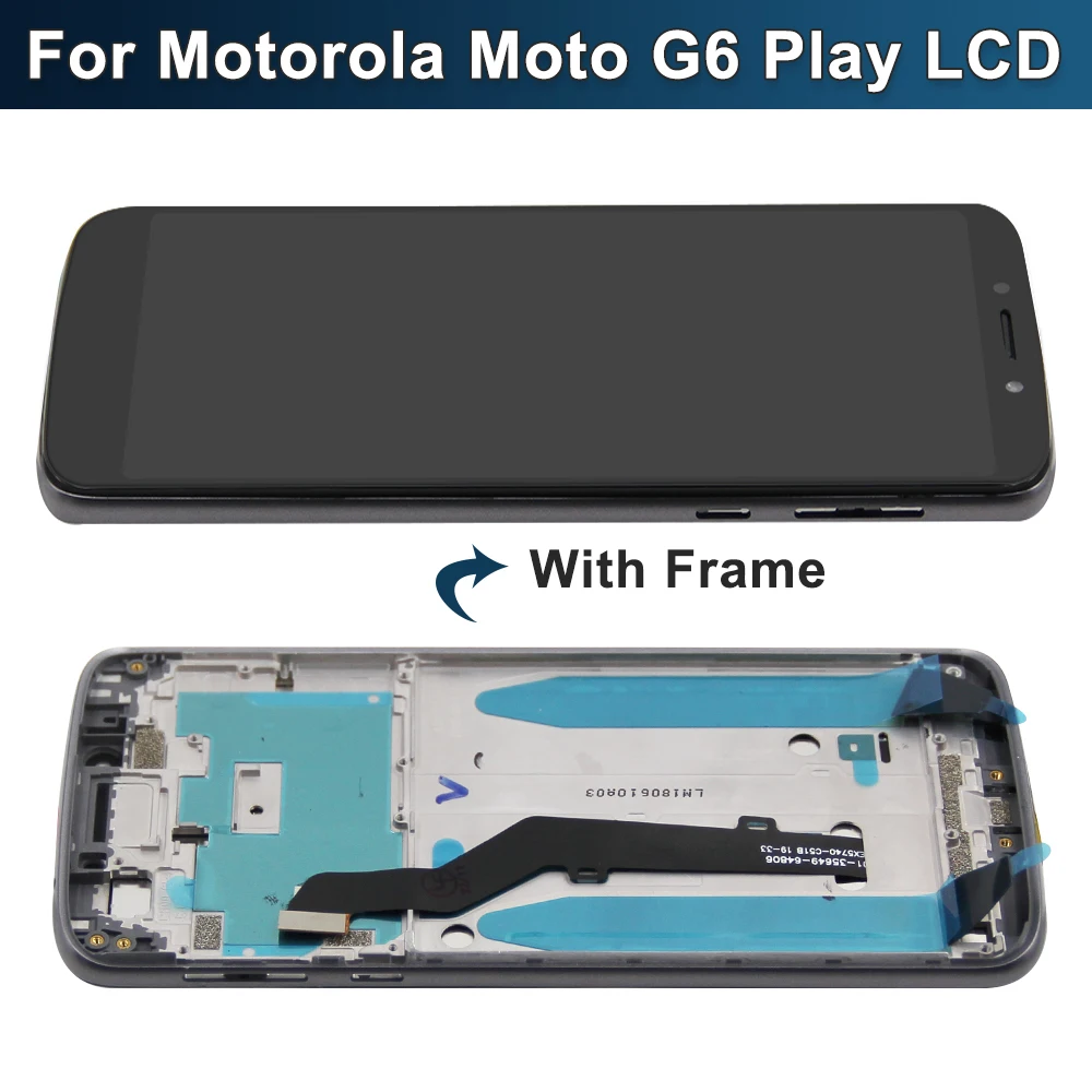 100% Test AMOLED For Motorola Moto G6 Play XT1922 LCD Display Touch Screen Digiziter Assembly For Moto G6 G6 Plus XT1926 Display