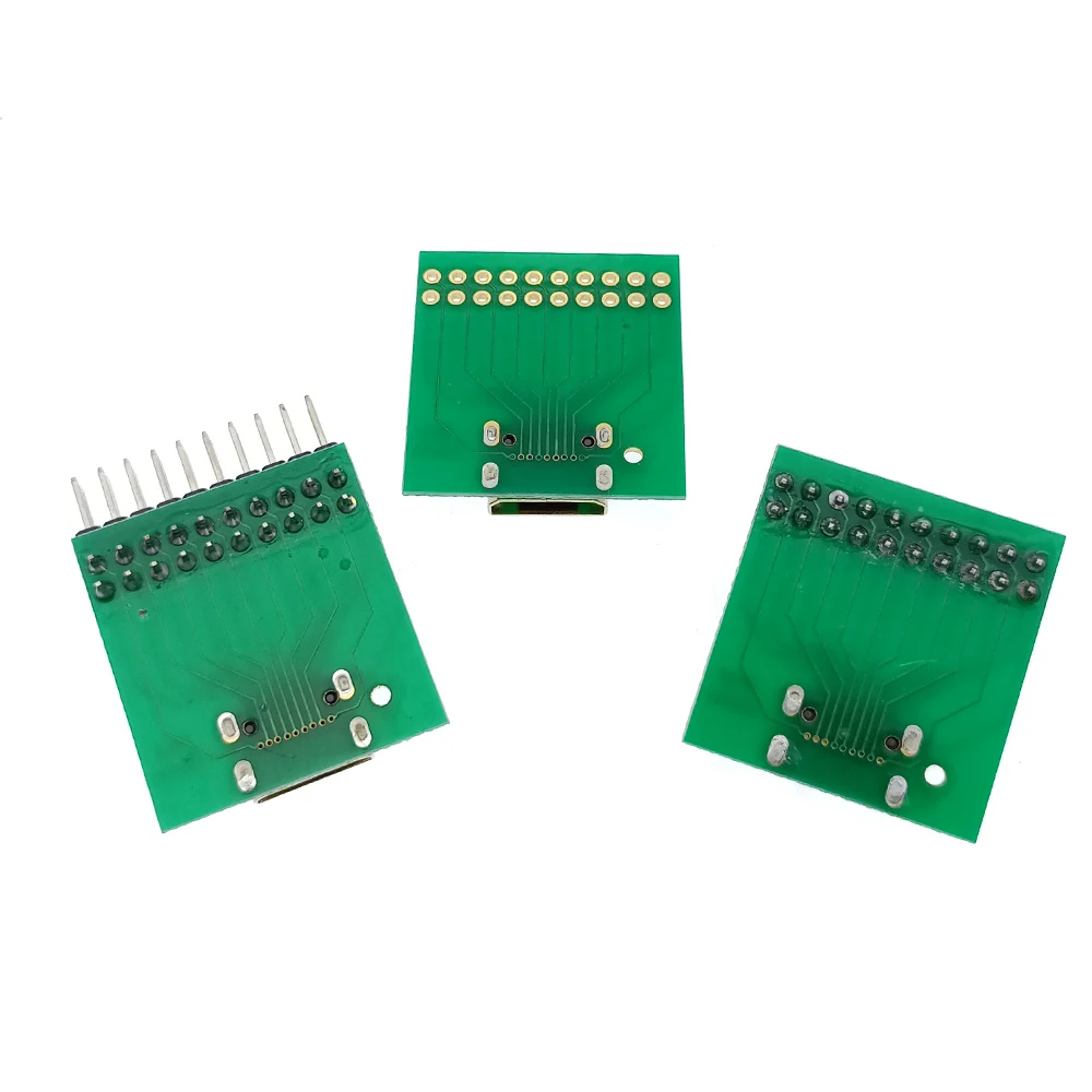 1/2/3PCS Mini HDMI Adapter test Board Type C Welding Type Female Jack With PCB Board 20 Pin Connector Welding wire adapter plate