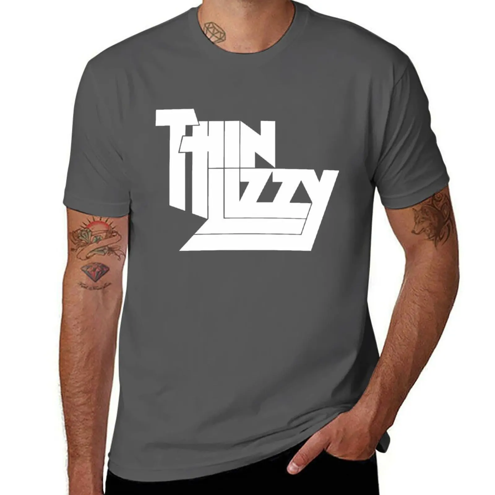 

thin lizzy merchandise T-Shirt Casual Fashion Short Sleeve Cotton T-Shirt