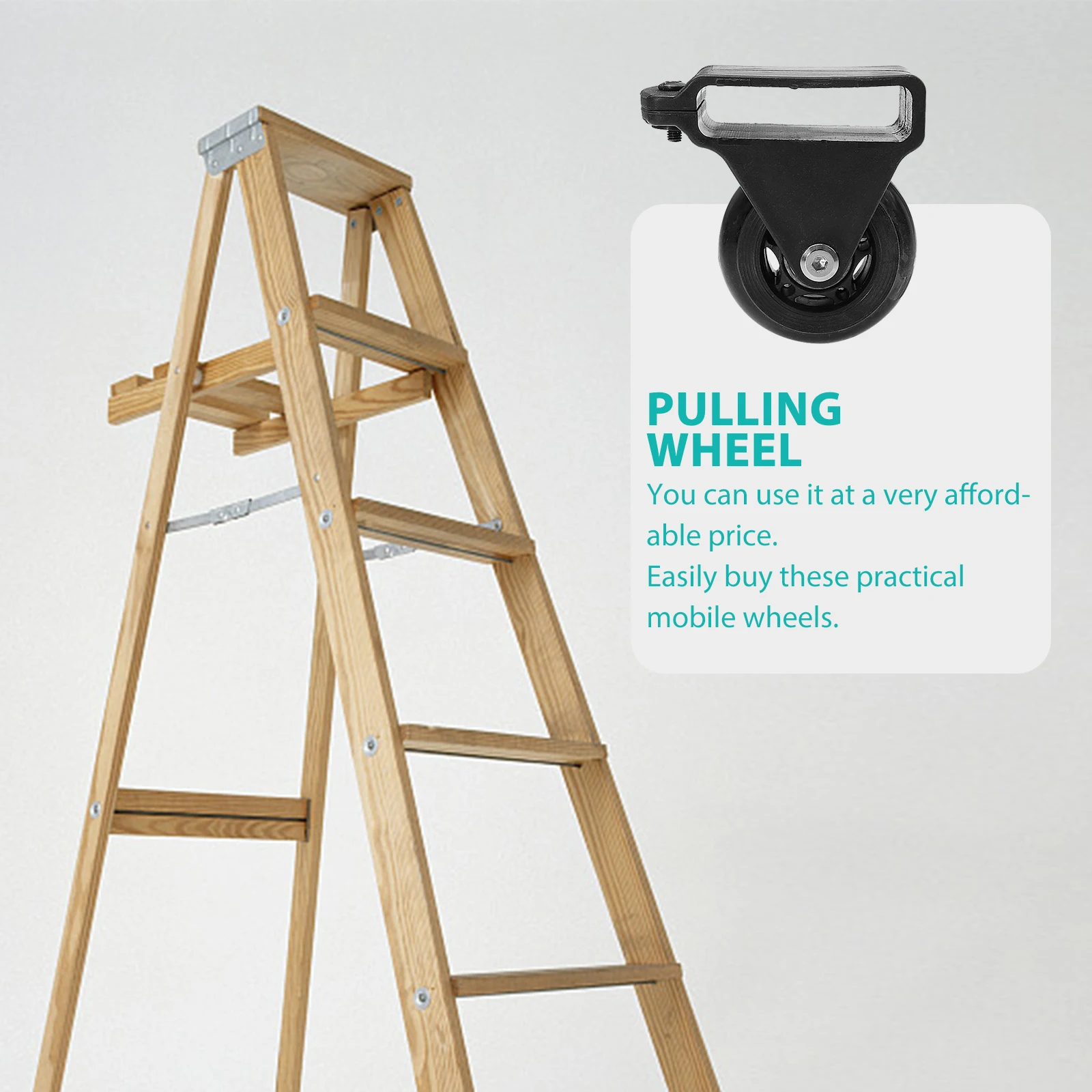 

2pcs Aluminum Telescoping Wheels Folding Wheel Extension Telescopic Ladder Casters Ladder Accessories Retractable