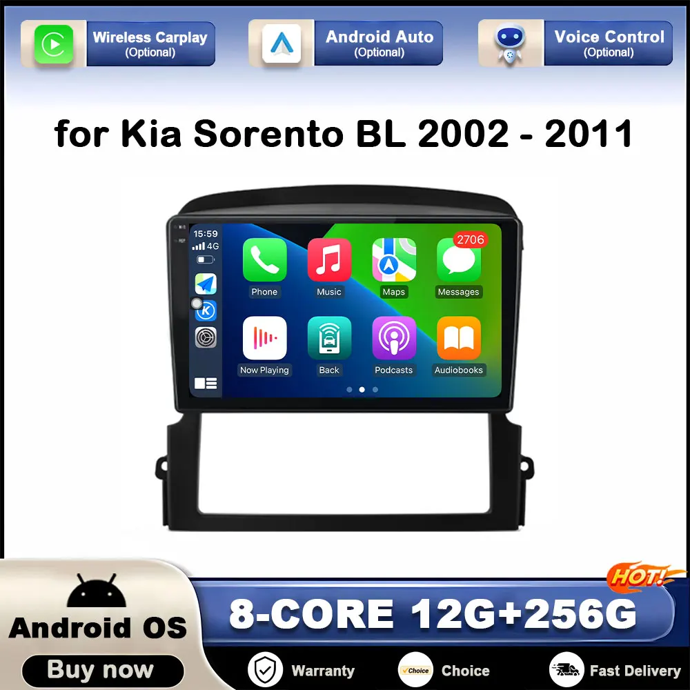 

DSP Stereo Head Unit Android GPS Navigation for Kia Sorento BL 2002 2003 - 2011 Car Video Multimedia Player QLED IPS Screen WiFi