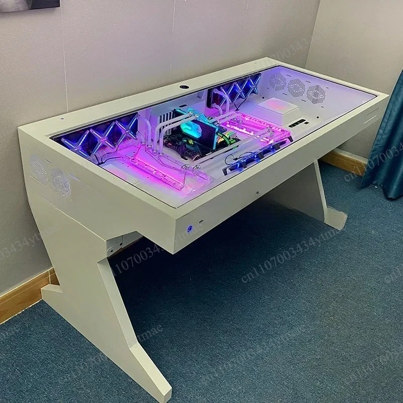 Fully Transparent All-in-One Gaming Table Integrated Computer Case Sci-Fi Water-Cooled Desktop