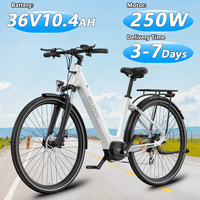 Electric Bike ONESPORT OT07 250W Brand Motor 36V10.4Ah Lithium battery E-Bike 27.5Inch Tire City Travel 7 Speed Electric Bicycle