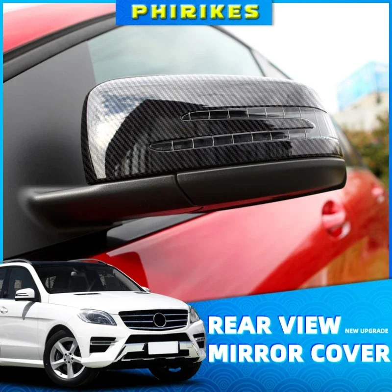 

2pcs Replacement Carbon Fiber Pattern Rearview side Mirror cover caps For Mercedes Benz W176 W246 W204 W212 W221 C117 X204 X156