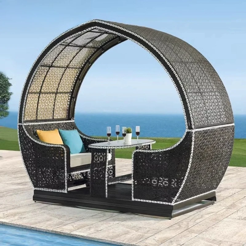 Outdoor villa terrace swing rocking chair courtyard garden rattan sofa