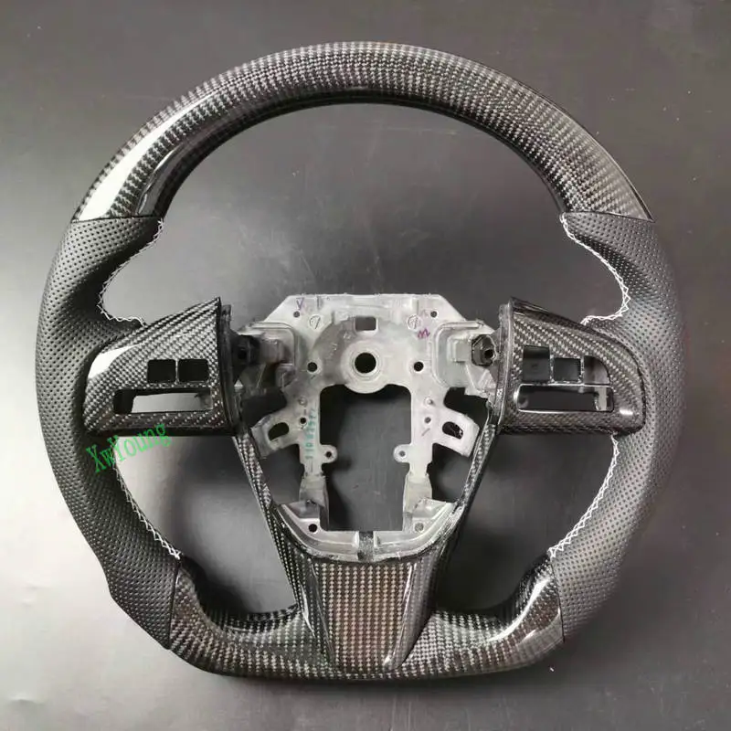 For Mazda CX-7 Cx7 100% Real Carbon Fiber Steering Wheel With Leather