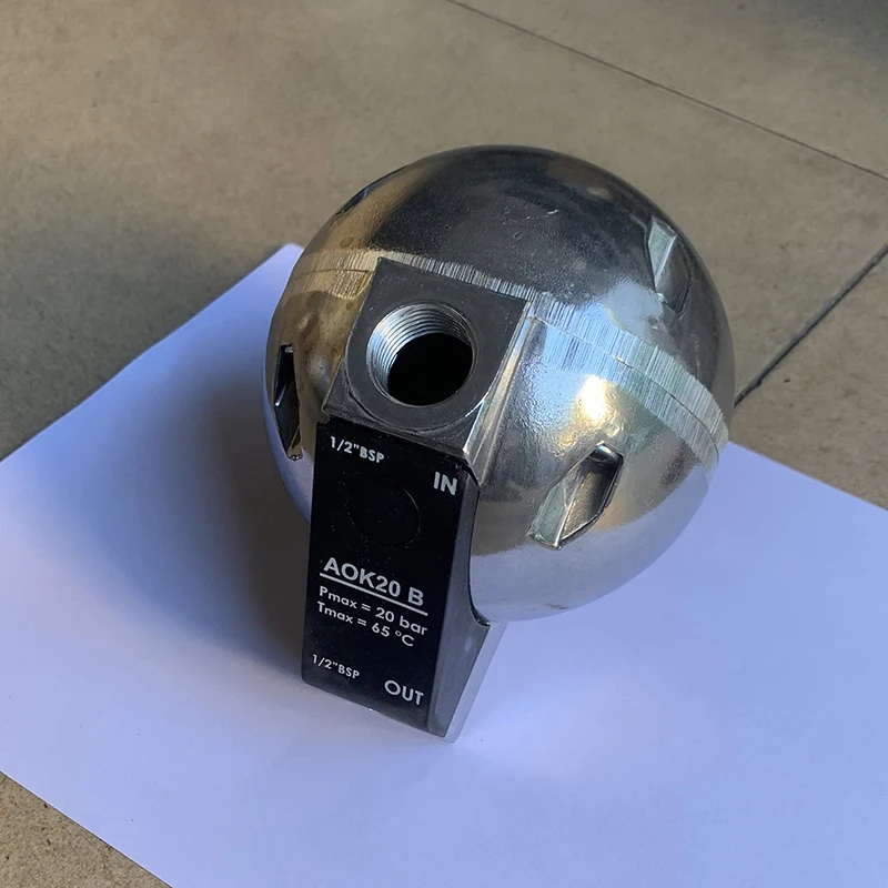 2026 Hot HAD20B Drain Valve air Compressor Spare Parts AOK20B G1/2 20bar Stainless Steel Drain Valve for air Compressor Filter