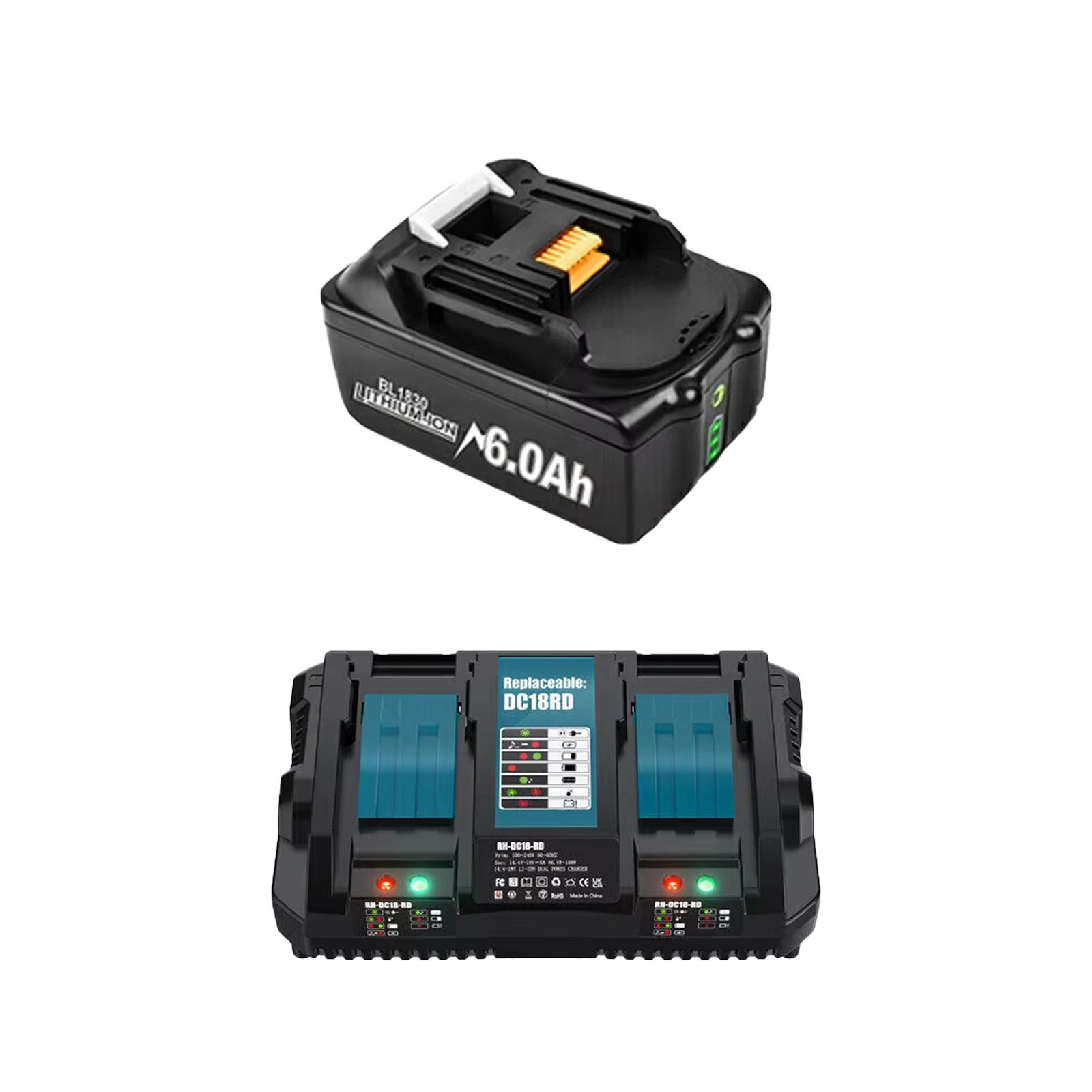 Voor Makita 18V 6.0Ah Oplaadbare Batterij, Voor Makita BL1830 BL1830B BL1840 BL1840B BL1850 BL1850B Power Tools Batterij
