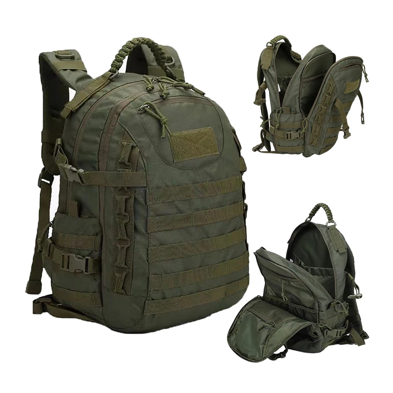 Man Military Tactical Backpack Outdoor Waterproof Camping Hunting Trekking Sport Bag Softback Large 35 L Capacity MOLLE Rucksack