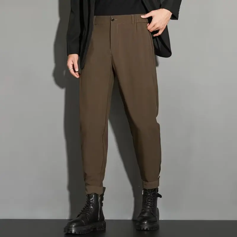 

Brand Men's Suit Pants Casual Office High-quality Cotton Pants Plus Velvet Thick Business Men's Social Trousers Male Pants F249