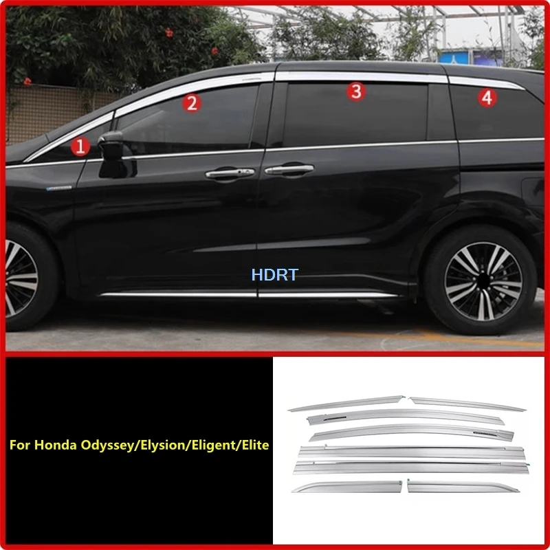 Car Window Deflector Visor For Honda Odyssey/Elysion/Eligent/Elite 2015-2024 Vent Sun Shade Rain Shelter Weather Shield Cover