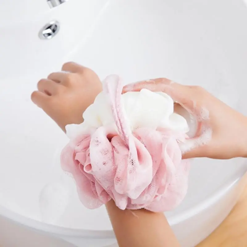 

Gentle Cleaning Shower Sponge Soft Mesh Foaming Exfoliating Body Scrub Back Brush Bath Bubble Ball Skin Care Accessory