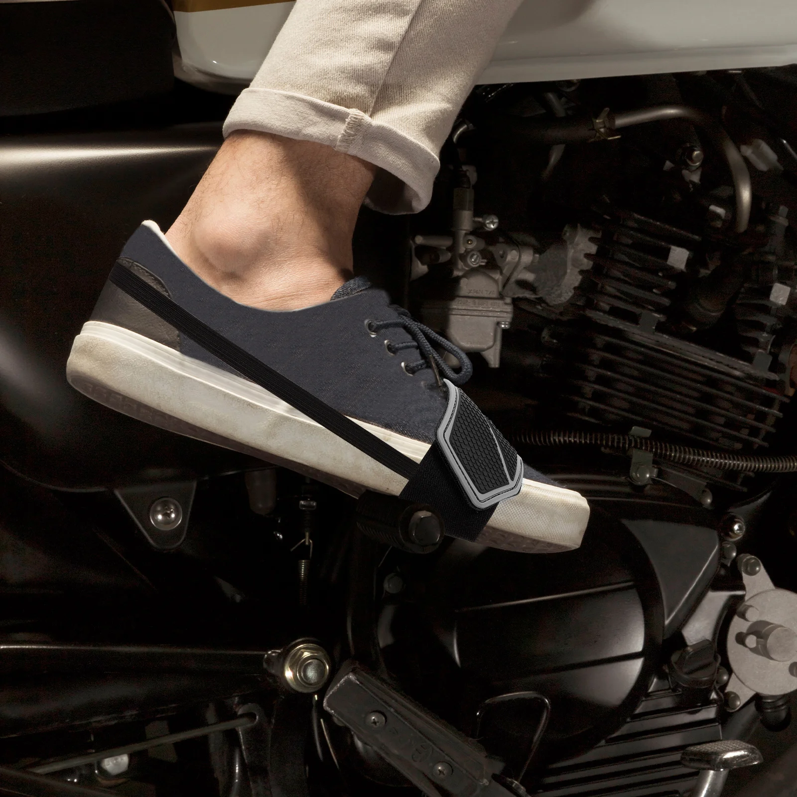 

Motorcycle Gear Shift Shoe Pad Boot Cover Protector Durable Rubber Shifter Boot For Precise Shifting Comfort Compatible With