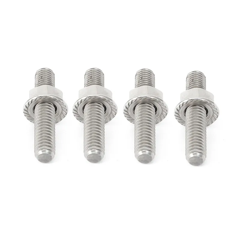 4PC Exhaust Manifold Stud Nut For Sportster Dyna Softtail Glide Fatboy Touring Street Glide Touring Road King Touring Electra