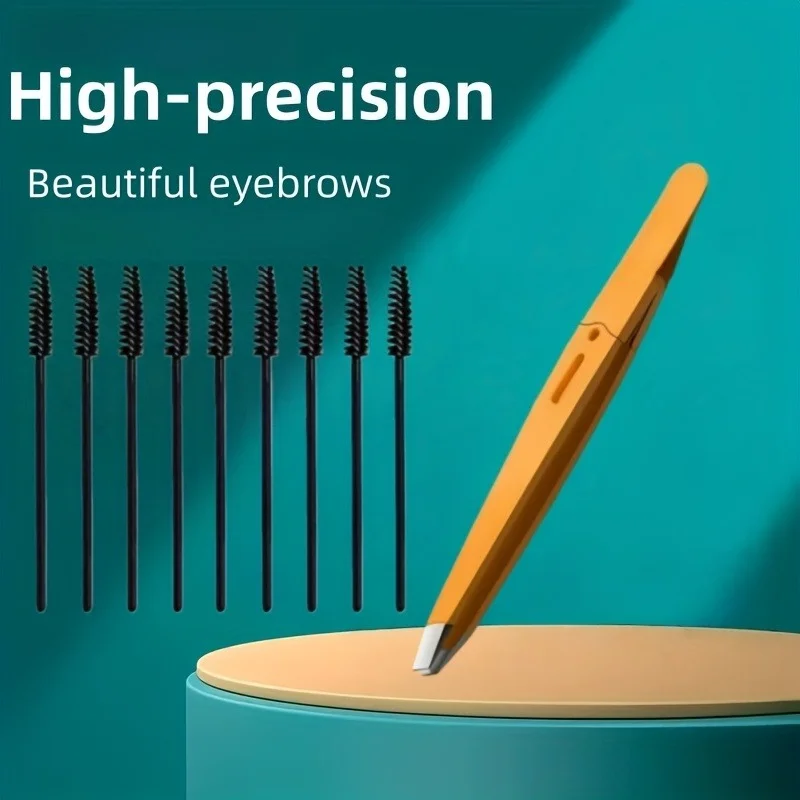 1/10pcs Stainless Steel Tweezers for Home Use - Precision Pointed Tweezers with Ergonomic Handle and Hypoallergenic Design