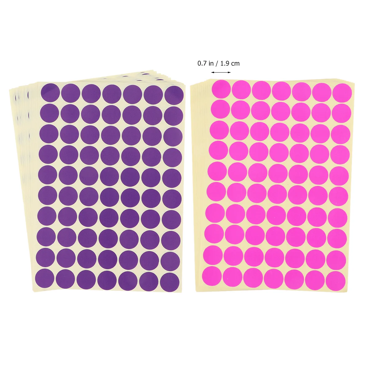30 ورقة ملصقات دائرية ملونة متعددة الاستخدامات لتسعير المكالمات الاهتمام إلى المستندات 19 ملم أرجواني وردي #5