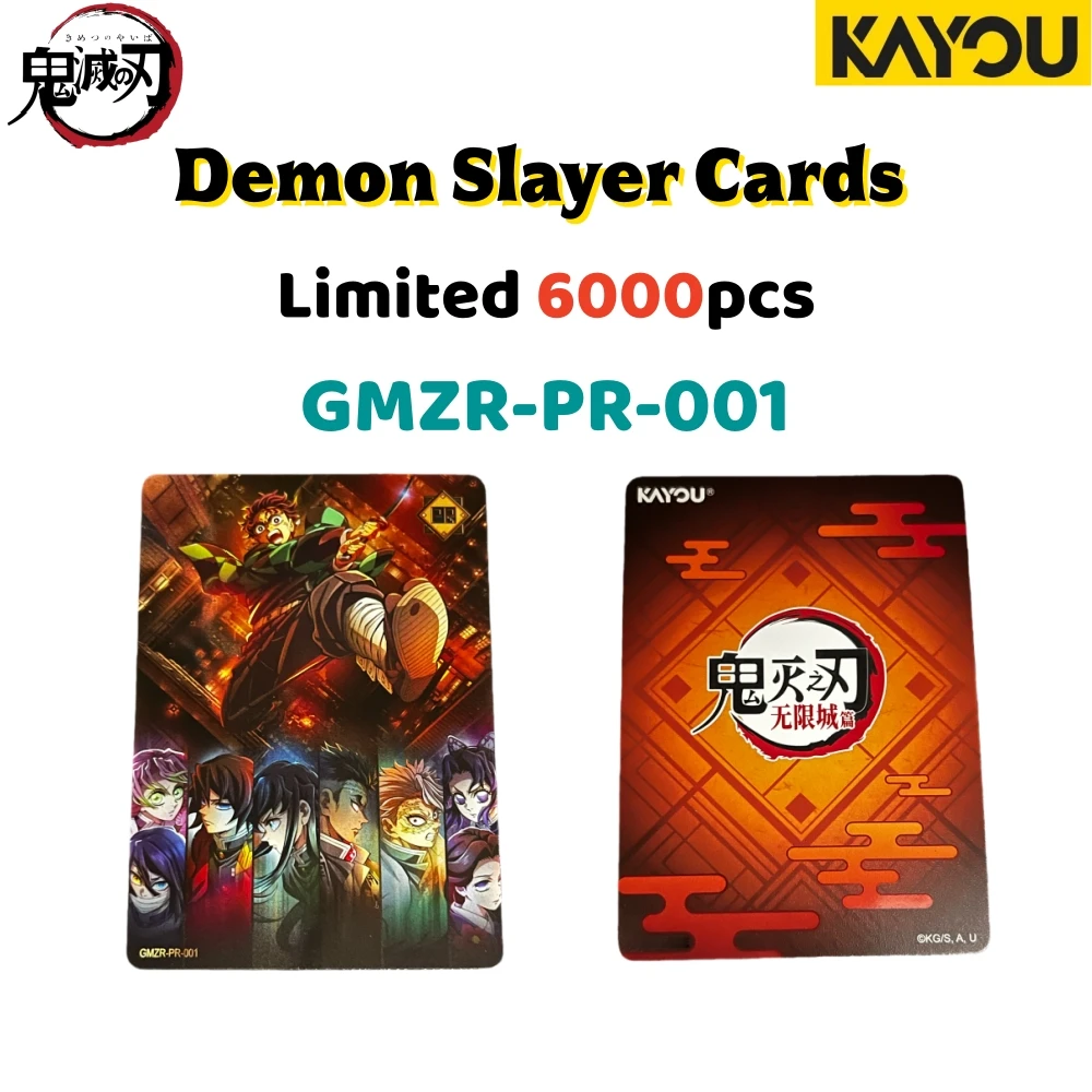 Kayou Demon Slayer Promotion Cards PR001-003 Full Series Genuine Anime Merchandise Flash Colletion Card Game Kids Toy Gifts