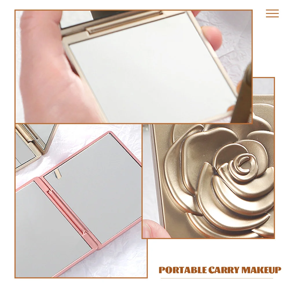 

3 Pcs Portable Mirror Travel Makeup Light Small Compact Vanity Mirrors Hand Held Pocket for Purse
