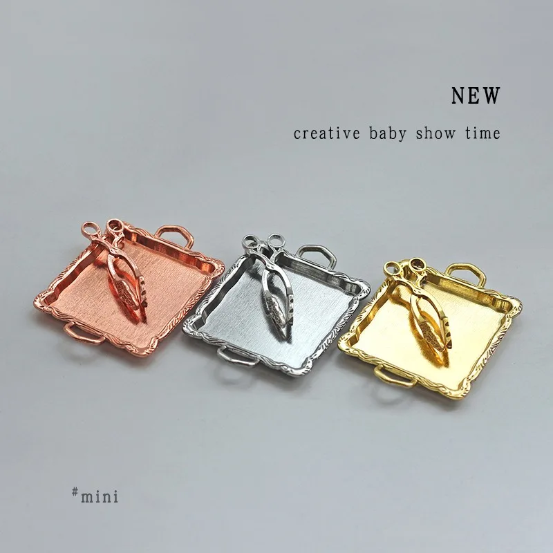 Simulation Dim sum clip toy model miniature doll house accessories scene mini bread clip tray combination
