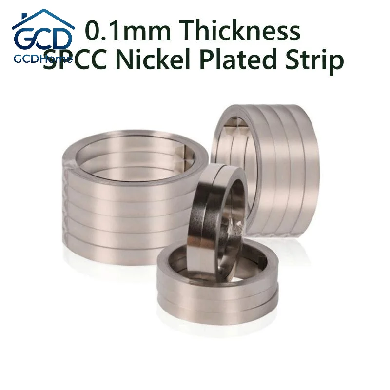 0.1MM Nickel Connector Plate 5M/10M Nickel Plated Strip Sheet for 18650 Lithium Battery Pack Welding