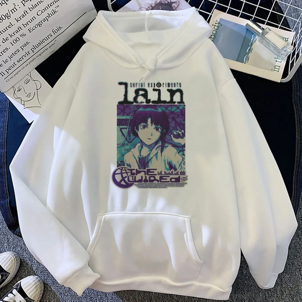 Serial Experiments Lain sweatshirt anime sweatshirt japanese anime 2000s tops cutecore Korean Aesthetic