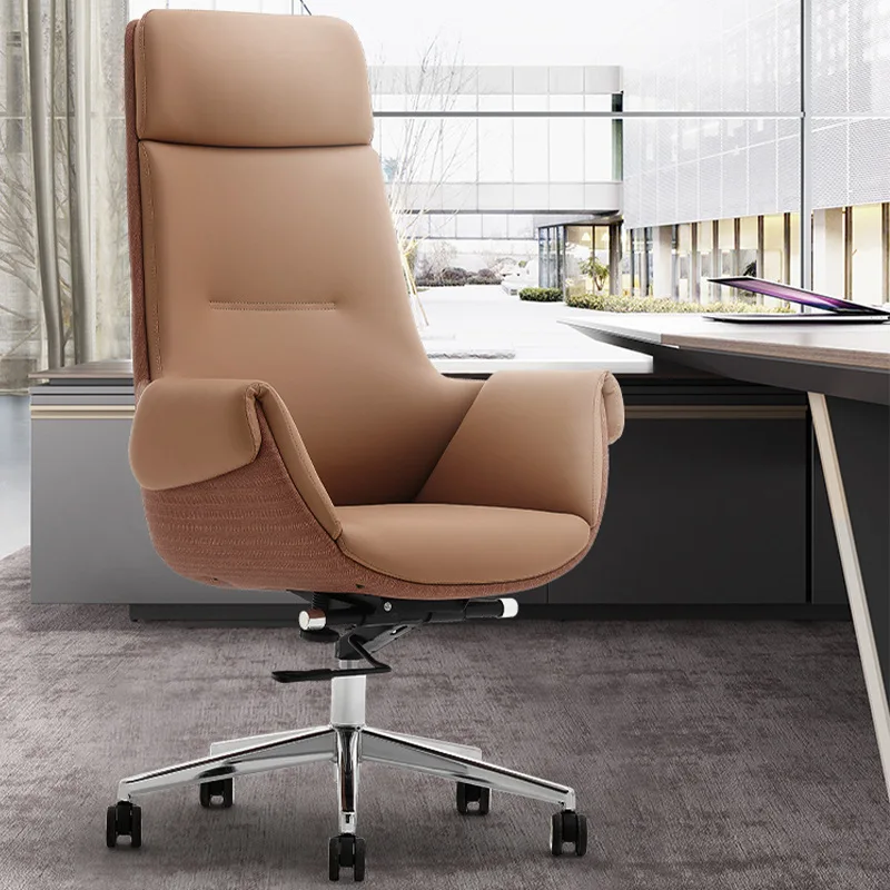 

Executive Office Chair Ergonomic Reclining Boss Chair Adjustable Swivel Computer Desk Chair Home Office Leisure