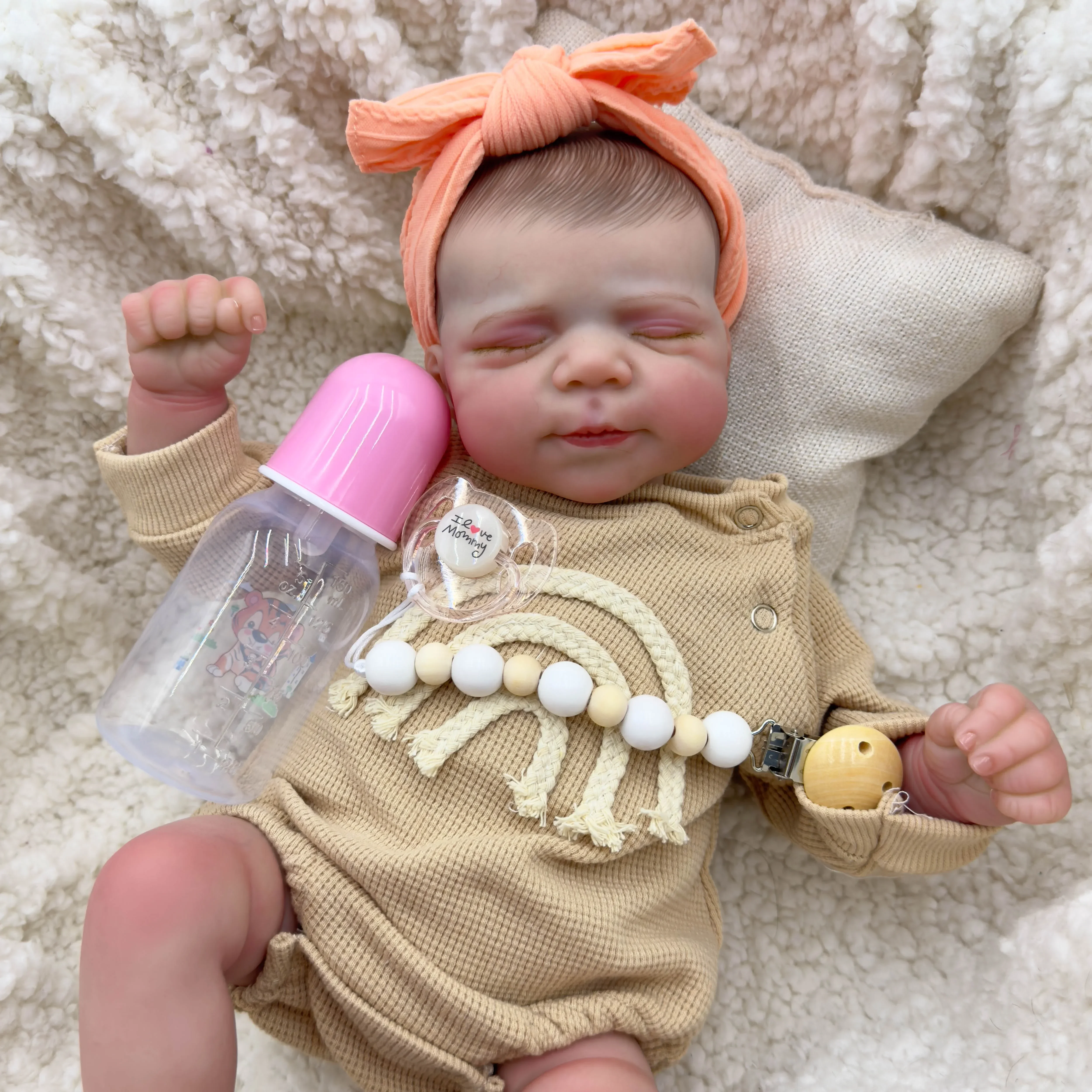 

19inch Pascale Soft Cloth Body Newborn Reborn Doll Lifelike Soft Touch Cuddly Baby Multiple Layers Painting with Visbile Veins