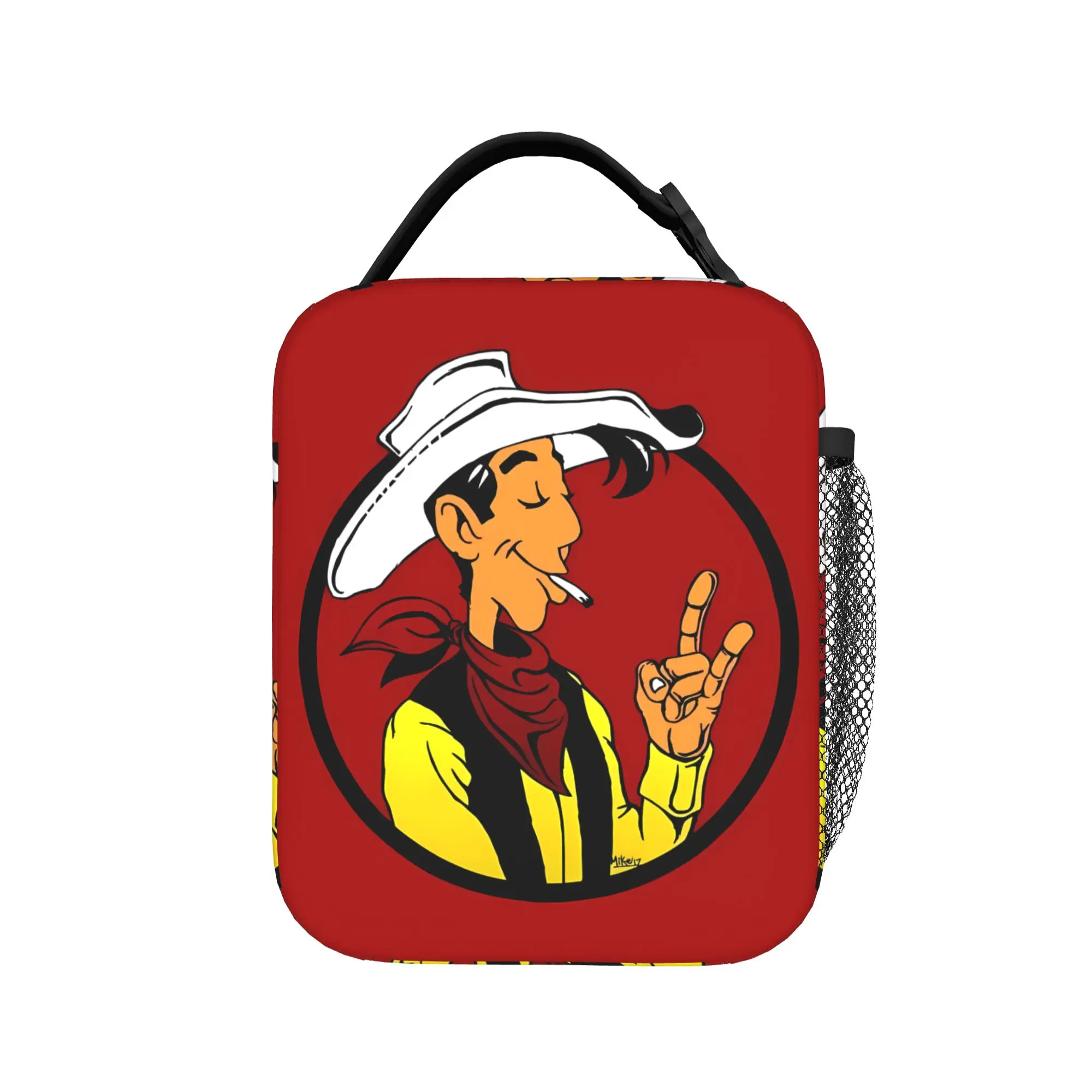 Lucky Luke Cartoon Comics Lunch Bag Lunch Box Office Convenient Thermal Tote Handbags For Adult Waterproof Designer Cooler Bag
