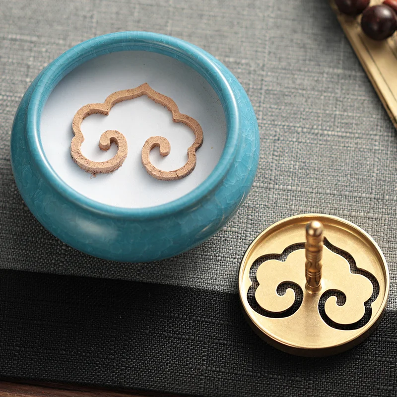 

Инструменты для резьбы по печатью благовоний Ruyi для церемонии благовоний, медная курильница начального уровня, домашняя курильница из сандалового дерева, набор форм