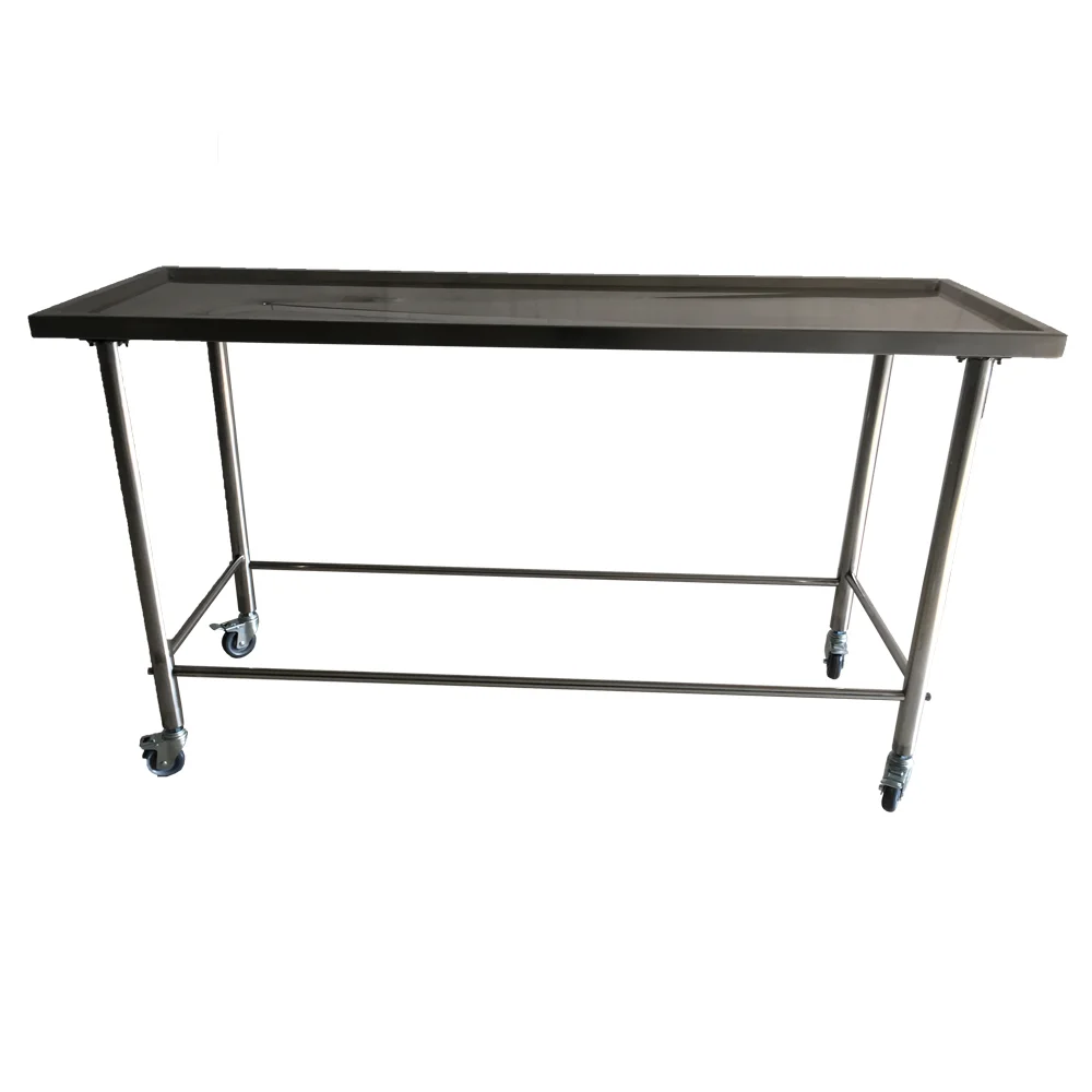 Funeral Corpse Cleaning Table 304 Stainless Steel For Mortuary Simple Autopsy TableO