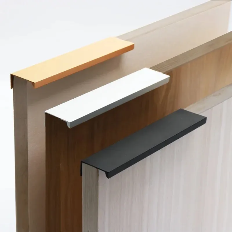 1 Stück Schrankgriffe Schubladenknöpfe Schwarz Silber Orange Gold Versteckte Griffe Edelstahl Küchenschrank Möbelbeschläge
