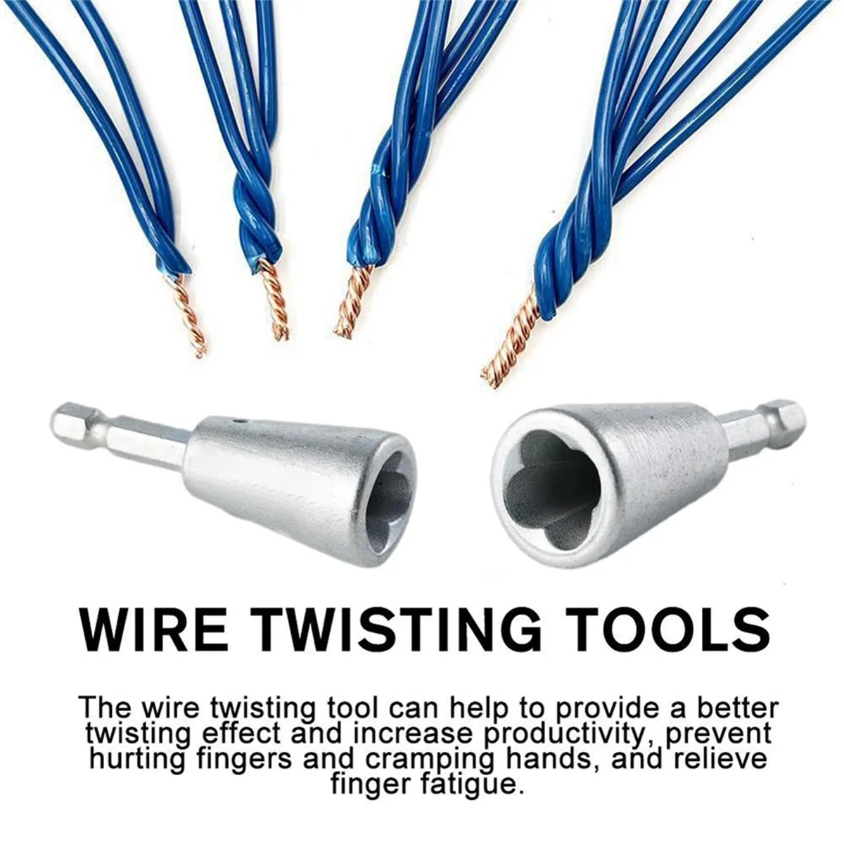 Wire Twisting Tools 6mm Handle Electrician Quickly Twister 1.5-6 Square 2-6 Way Twister Wire for Power Drill