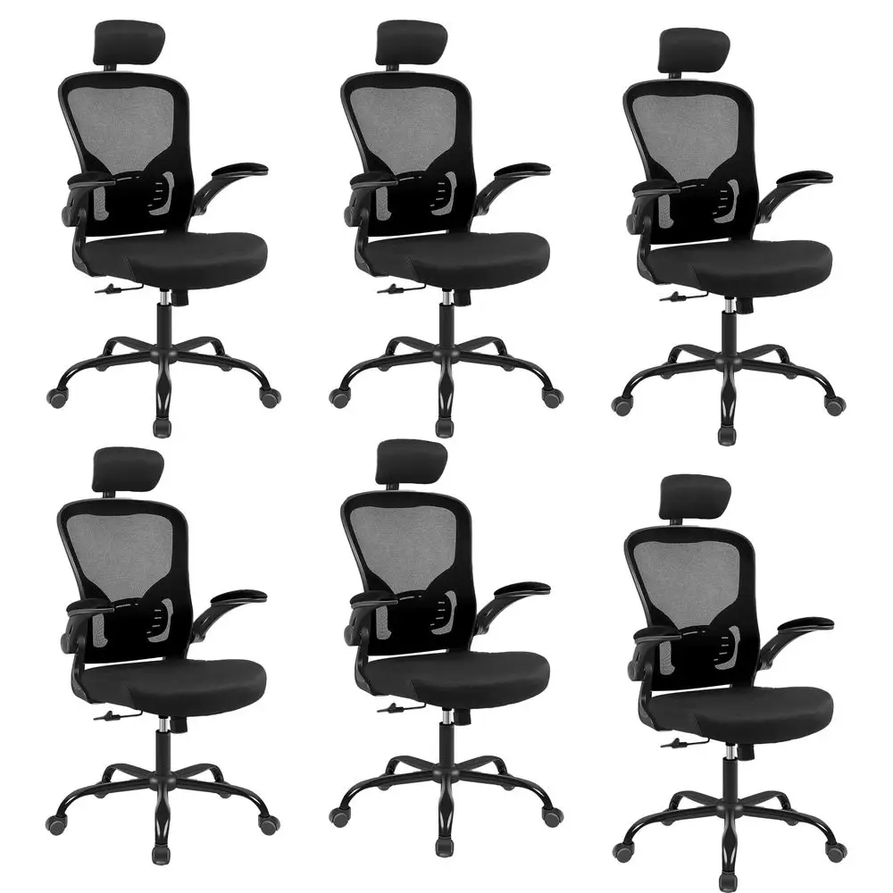 

Office Desk Chair 6Pack Mesh Home Office Desk Chairs with Lumbar Support amp 3D Adjustable Armrests,Executive Rolling Chair6Pac