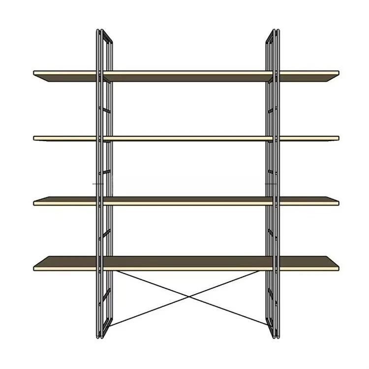 

Retro floor rack multi-layer decorative wall ornament display storage simple bookshelf